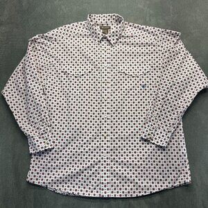 Ariat Sheldon Snap Shirt Men’s XXL Western Geometric Print Cotton